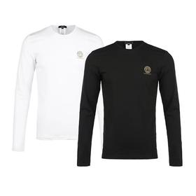 VERSACE/范思哲男士黑+白长袖内衣(两件装)