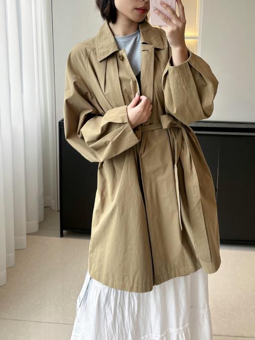 会员福利【敲重工！里外100棉】拉夏贝尔/La Chapelle简约气质纯棉风衣外套中长款英伦风别致时尚上衣 商品图8