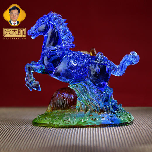 集雅轩宋韶光大师2026年新款马 马羊喜合 琉璃摆件礼品 商品图2