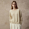 Famecoco百搭宽松圆领针织衫基础款柔软羊绒毛衫FAC8DB013 商品缩略图0