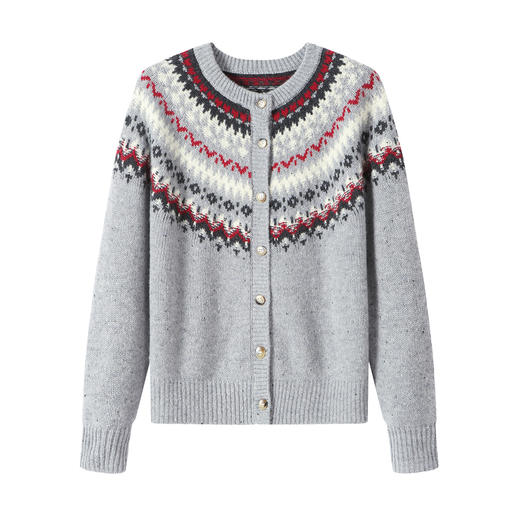 QF 20-1579费尔岛针织外套上衣显瘦洋气羊毛洋气开衫 商品图4