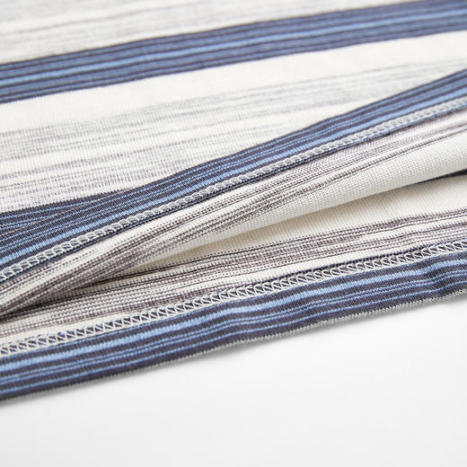 ROMI STUDIO“休闲复古”舒适棉撞色条纹宽松圆领T恤短袖RWCAS65323 商品图6