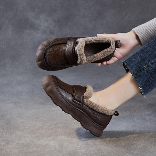 ZM 258719一脚蹬毛毛口鞋平底休闲棉鞋软底加绒保暖鞋 商品图1