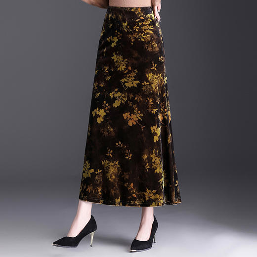 印花通勤鱼尾裙长款高腰包臀一步裙，显瘦气质半身裙MYX-JYM-2599-L 商品图1