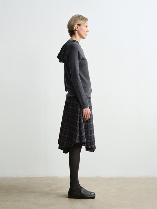 ROMI STUDIO“格雷高智”经典纯色100%绵羊毛休闲连帽毛衣 23AWM230 商品图1