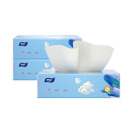 心相印 小熊盒抽x100抽3盒/提 6903244962407 商品图0