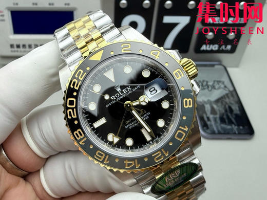 ARF配重版 劳力士格林尼治型GMT 间金款 皮蛋圈配重版 3285机 男士腕表 商品图1