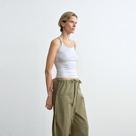 ROMI STUDIO“Clean fit”棉质弹力罗纹U领工字吊带背心 RWCRS42591【发货时间25-30天】 商品图3