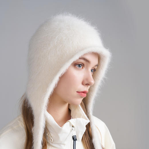 *【卡蒙】长毛绒针织帽女红色圣诞氛围感毛线帽KM-9573 商品图1