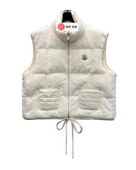 女款毛绒拼接羽绒马甲018