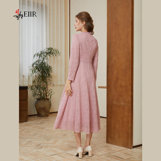 司歌蕾丝复古优雅长袖连衣裙长袖A921068X 商品图3