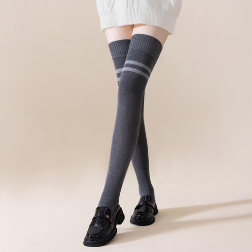 袜尖尖 女士秋冬款小腿袜/女士秋冬款过膝袜 长绒棉 贴肤不下滑 商品图2