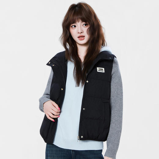 半身缘女装 冬季立领保暖无袖坎肩棉马夹背心254113U02040113 商品图6