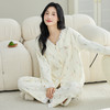 【双旦秒杀】自然醒甜憩女士家居服100%棉长袖长裤圆领开衫睡衣QH（不参与优惠券） 商品缩略图12