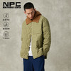 NPC潮牌趣味饼干绗缝羽绒服冬季锁温夹克羽绒衬衫外套NP38DJ32BG 商品缩略图1