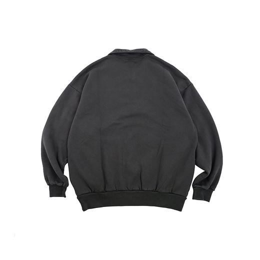 is-ness PIGMENT DYED ZIP 成衣染色宽松廓形半拉链套头卫衣 商品图4