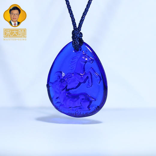 集雅轩宋韶光大师2026年新款马 马羊喜合 琉璃吊坠礼品 商品图2