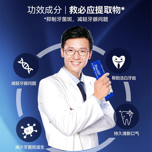 牙博士 救必应抑菌斑牙膏160g 6924431415865 商品图2