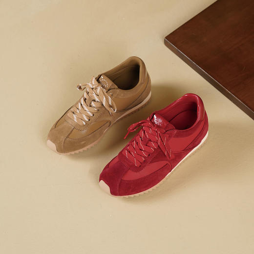 Westory2025年秋季薄底德训运动鞋轻便百搭系带深口单鞋S25CM76841 商品图0