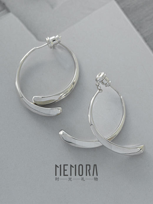 【任选3件599元】素圈圆环耳饰 S925银耳环时尚ins风耳圈MEMORA诗普琳YEE02201、YEE02202（线上专供） 商品图8