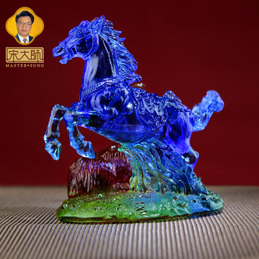 集雅轩宋韶光大师2026年新款马 马羊喜合 琉璃摆件礼品 商品图3