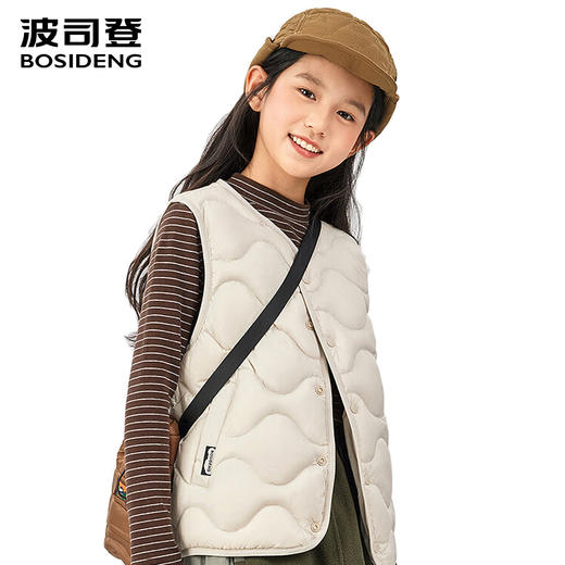 波司登25年新款轻薄羽绒服男女儿童5A抗菌4防葫芦纹马甲背心T250135020 商品图2
