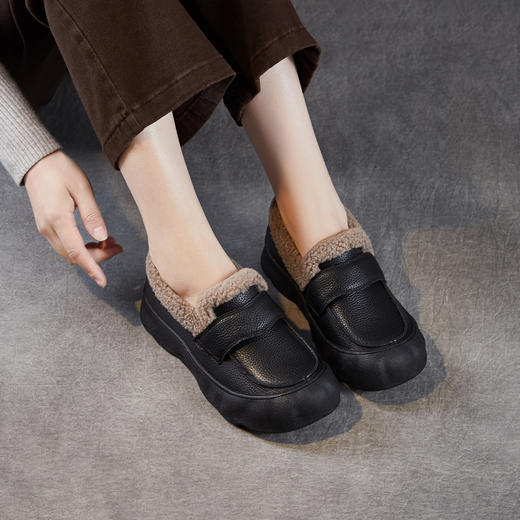 ZM 258719一脚蹬毛毛口鞋平底休闲棉鞋软底加绒保暖鞋 商品图2