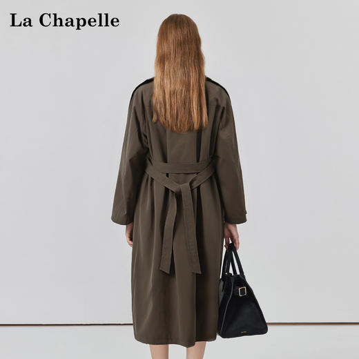 会员福利【100棉！高级气质】拉夏贝尔/La Chapelle极简高级感气质外套早秋全棉挺括有型长款风衣 商品图2
