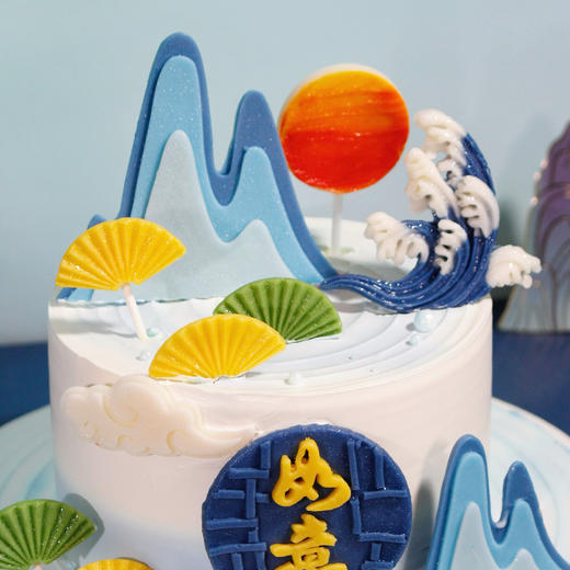 祝寿款【寿山福海】1.8磅 香草奶油芒果夹心口味 商品图5