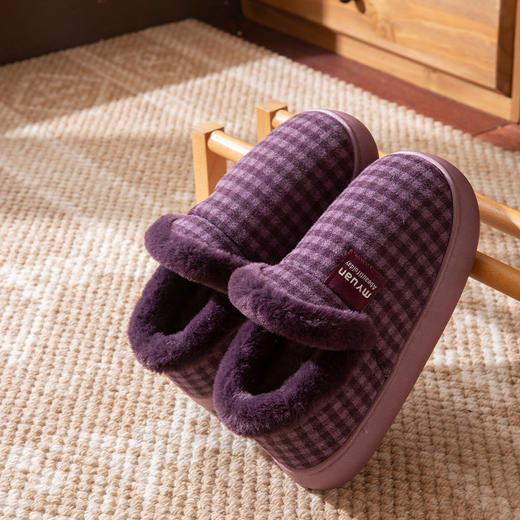 冬季【老人棉鞋防滑】保暖加绒加厚 老式中老年人包跟棉拖鞋男外穿  商品图6