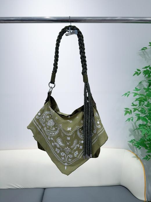 明星同款文艺休闲布包民族风百搭印花刺绣复古腰果斜挎包 商品图3