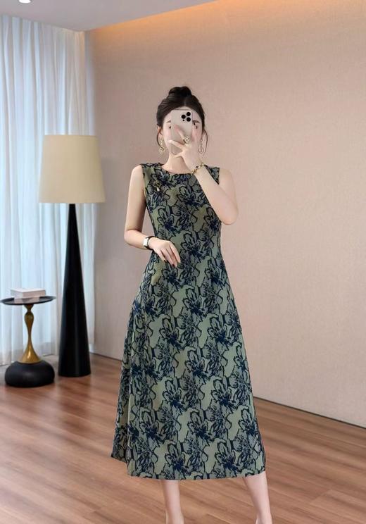 SZ3S57_青鸾色_连衣裙_春夏_圆领收腰优雅气质_高级女装_BERNIEELEN 伯妮斯茵 商品图0