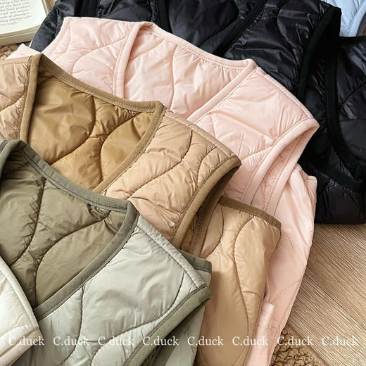 高品质6色轻暖撞色羊毛马甲开团🔥逆天颜值炸街神器来啦！120-160cm 商品图7