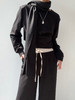 SIJIA｜AW2550 黑色围巾收腰卫衣 商品缩略图3