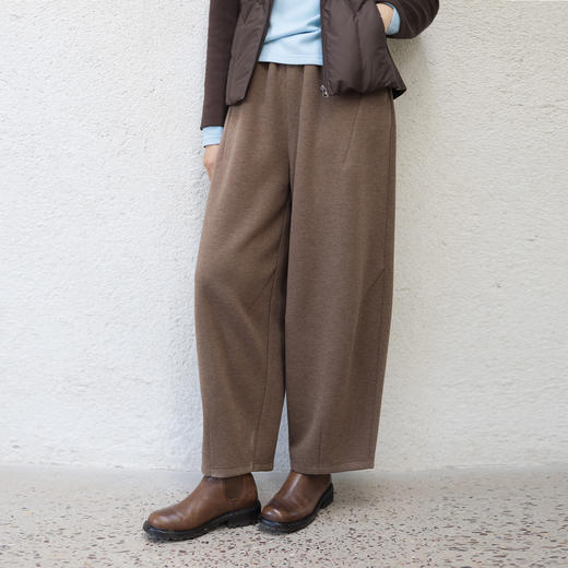 特绽放648朵/云朵裤·绵羊毛醋酸混纺绒感可水洗加厚宽松萝卜裤女 商品图0