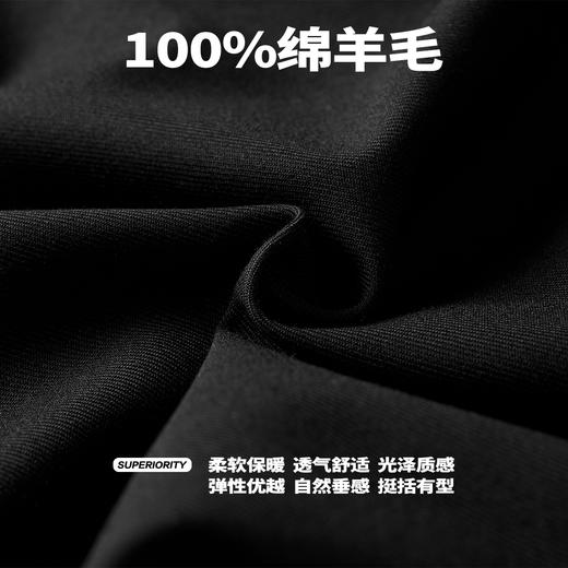 NPC潮牌100%绵羊毛长裤松紧宽腰裤装秋季新款男自然垂感NP46TR06 商品图4
