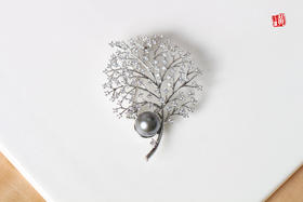 【财宝树】大溪地海水珍珠胸针