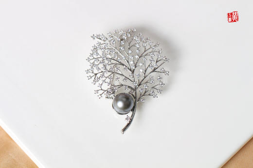 【财宝树】大溪地海水珍珠胸针 商品图0