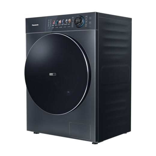 松下 洗衣机 XQG100-S26N 单洗10KG 滚筒 变频 一级能效 LED显示 50.5cm超薄机身 下排水 全自动 钛晶灰 商品图0