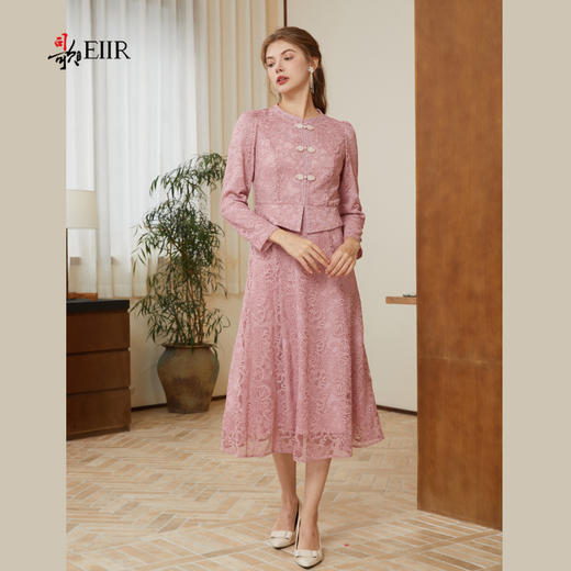 司歌国风假两件连衣裙长袖春秋复古优雅A921129X 商品图4