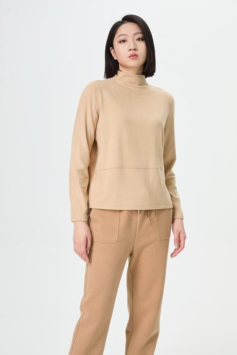 高回弹不变形水淼2025冬新款柔软磨绒立领打底蓄热绒衫1556 商品图5