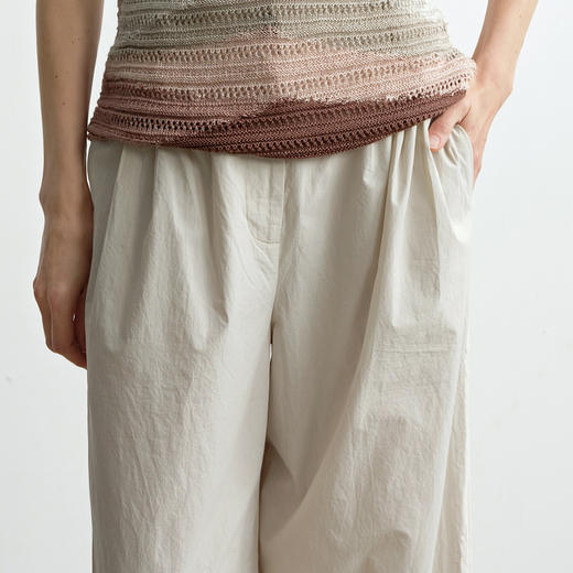 ROMI STUDIO“休闲随性”100%棉高密纸感宽松直筒休闲裤 RWCSXG1611 商品图5