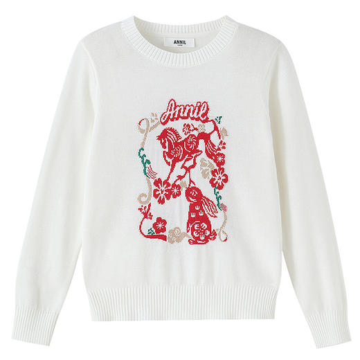 【新年波】女童圆领长袖针织衫春季新款安奈儿童装EG614508 商品图6