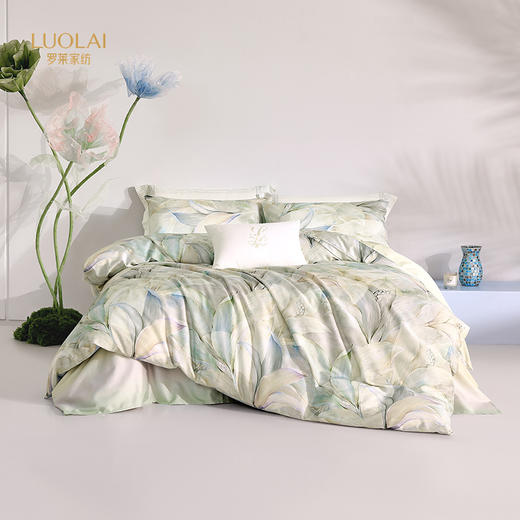 【自营】 罗莱 郁妍60S全棉贡缎印花四件套 200*230cm 商品图0