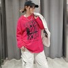 NC圆领印图案割破长袖T恤50723（红）秋季253070010321 商品缩略图0