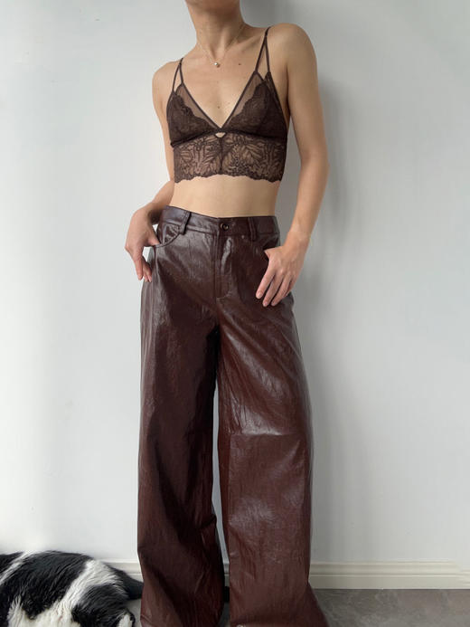 SIJIA｜AW2561 红棕色皮裤 商品图1