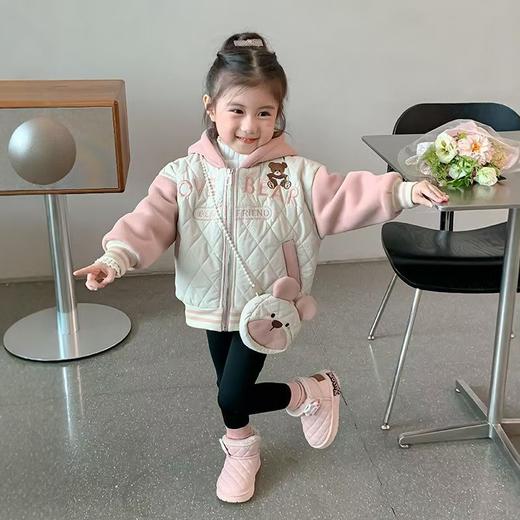 女童外套秋冬新款洋气女宝宝秋季加绒加厚上衣儿童秋装棉衣 商品图0