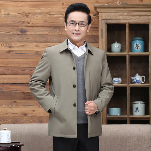 【可脱内胆】罗蒙大码鹅绒服男士冬季保暖羽绒服中老年爸爸装羽绒夹克外套 商品图4