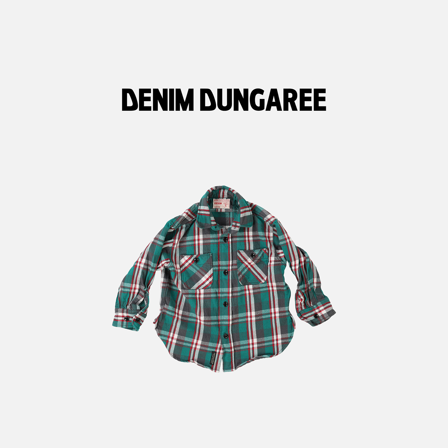 日本DD童装 DENIM DUNGAREE 不规则格纹衬衫