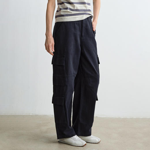 ROMI STUDIO“工装美学”*长绒竹节棉高士线绳染休闲裤 431K0022(现货) 商品图2